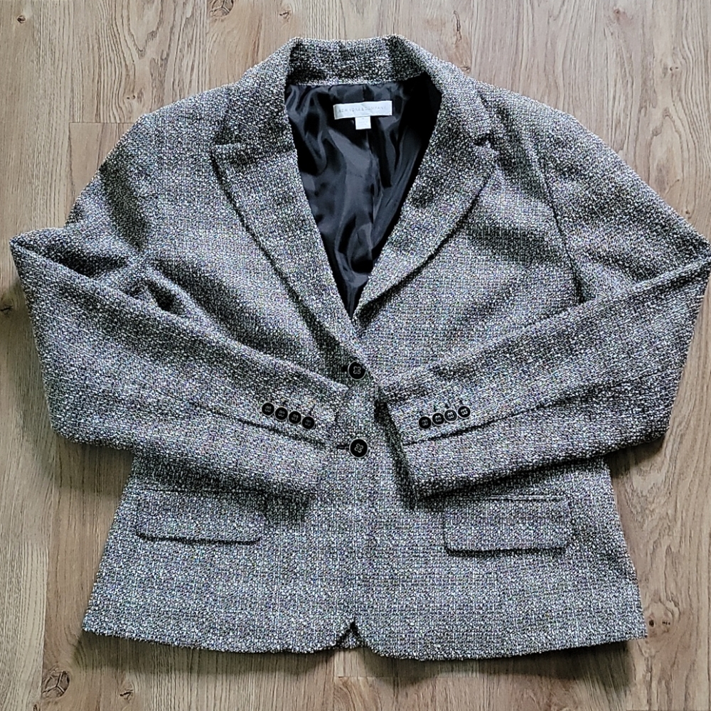 Tweed Blazer NY&Co sz18 Black & White EUC